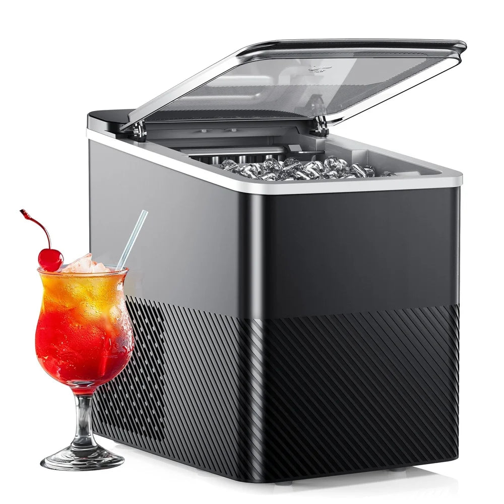 XMSJ Portable Ice Maker Machine with Self Cleaning Feature