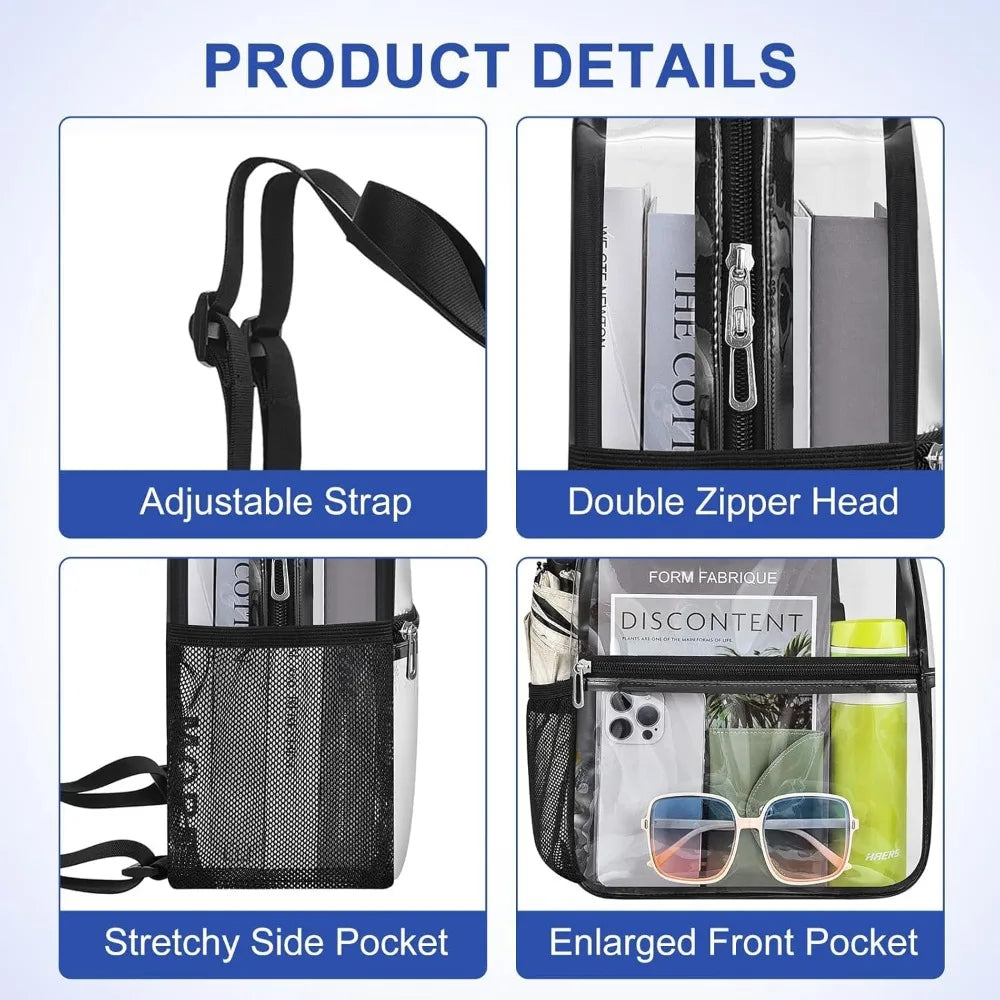 Stadium Approved Clear Mini Backpack 12x12x6 for Events