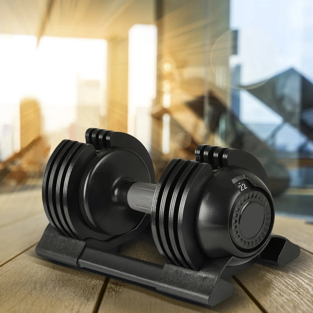 FitRx Adjustable Dumbbells, 52.5lb SmartBell Dumbbell Set with Quick-Select Weights for Home Gym
