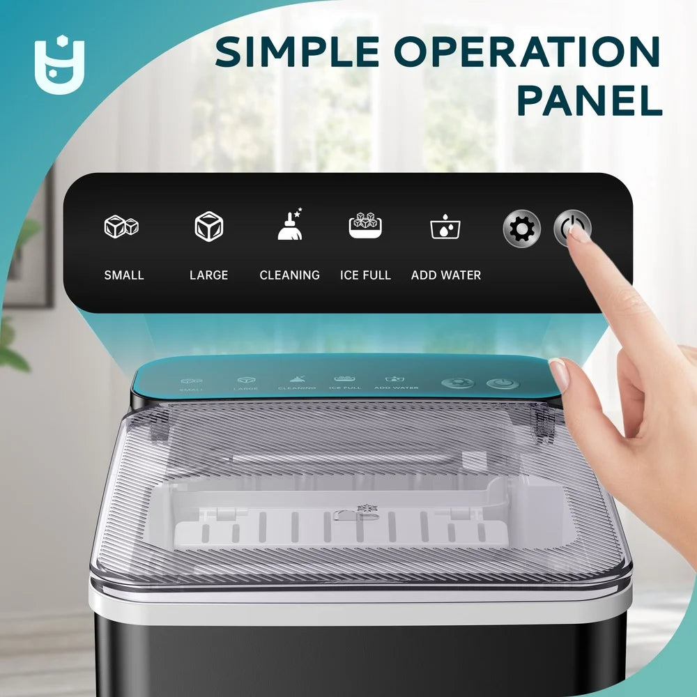 XMSJ Portable Ice Maker Machine with Self Cleaning Feature
