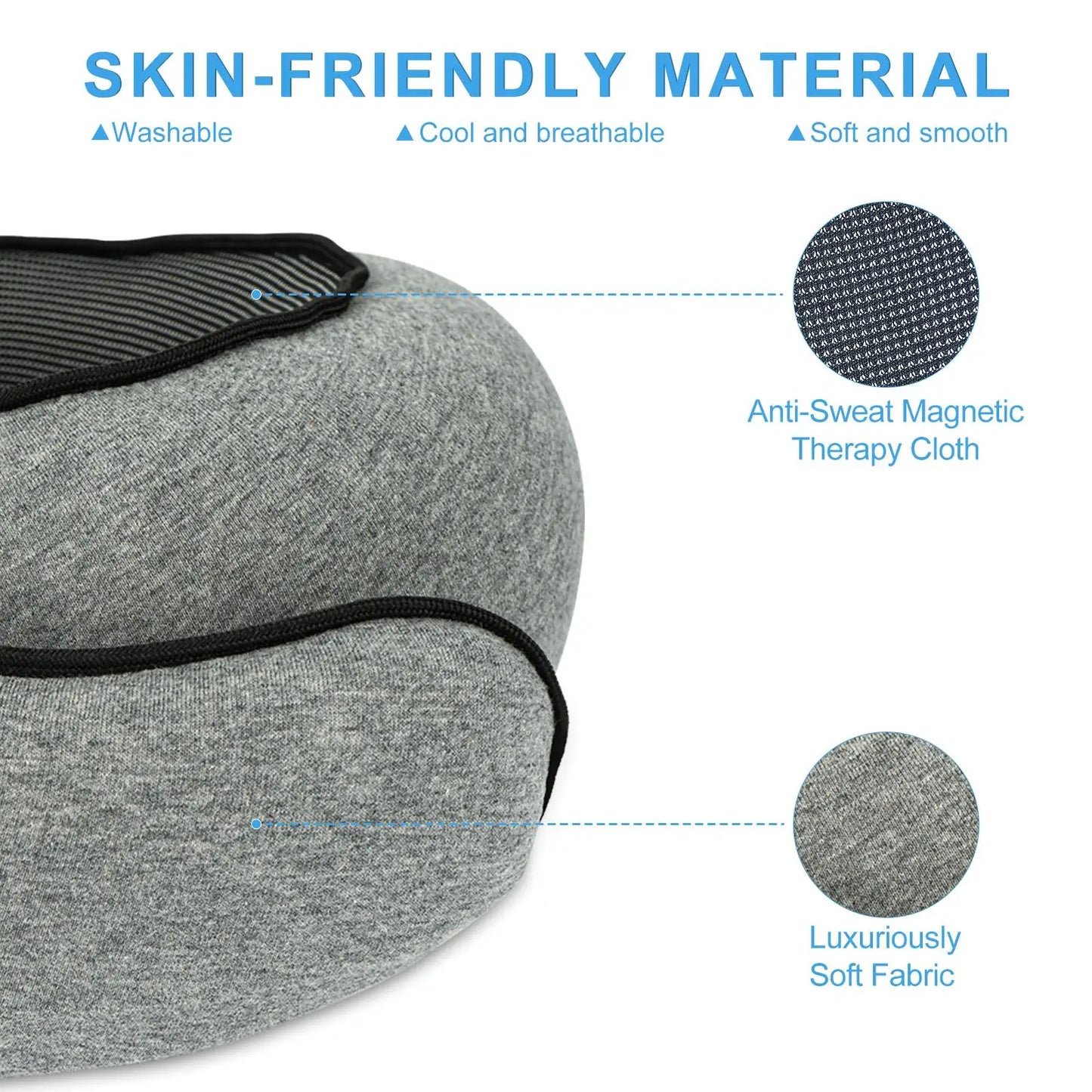 Memory Foam Travel Neck Pillow for Airplanes FBA Fast Shipping