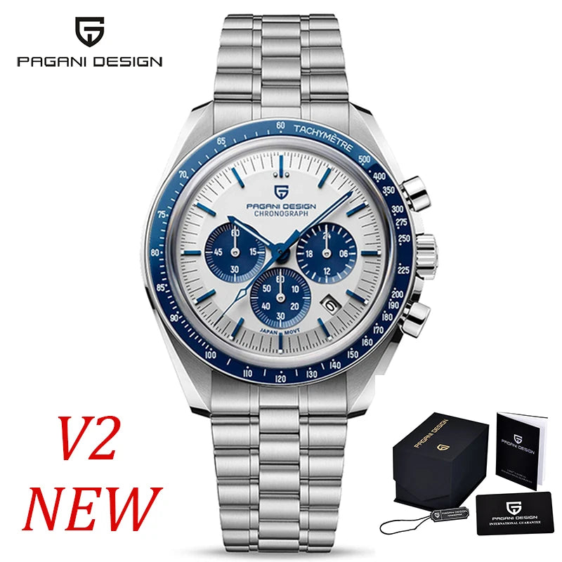 PAGANI DESIGN Moon Mens Watches Luxury Automatic Chronograph