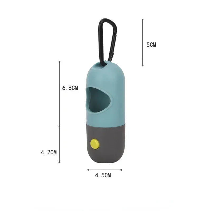 Dispenser pouch for Dog Poop Bags with LED Light