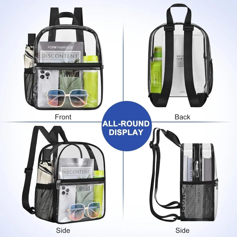 Stadium Approved Clear Mini Backpack 12x12x6 for Events