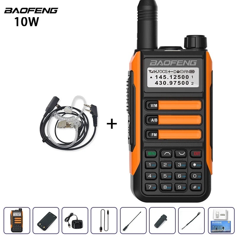 Baofeng UV-16 IP68 Waterproof Walkie Talkie Dual Band High Power Radio Long Range VHF UHF Two Way Radio with Scanner