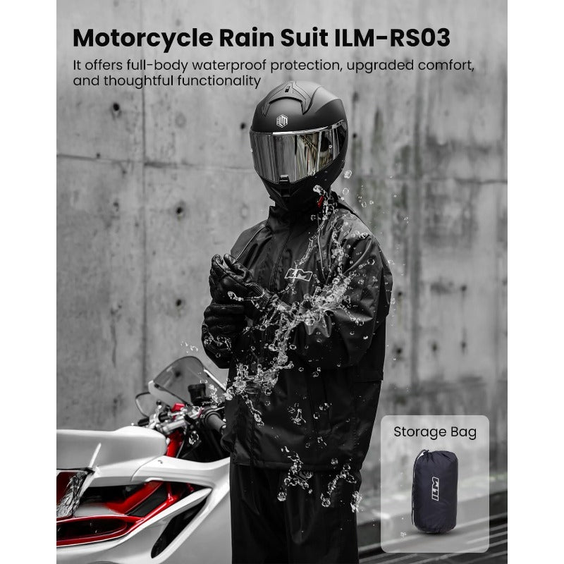 RS03 Motorcycle Rain Suit Waterproof Jacket and Pants