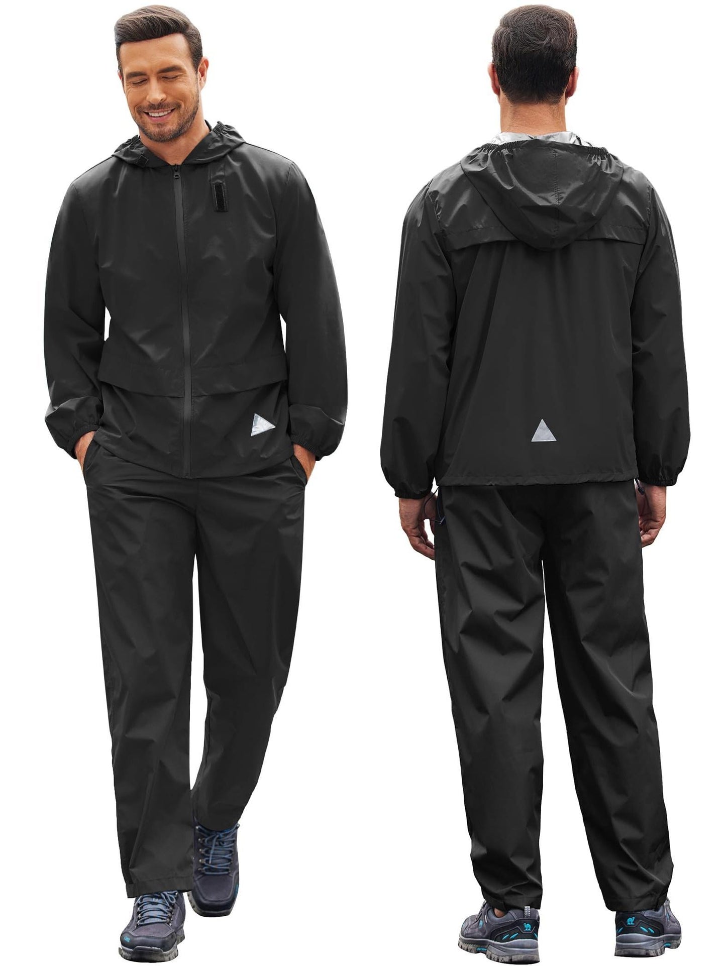Men's Rain Suit 2 Piece Breathable Rain Gear Lightweight
