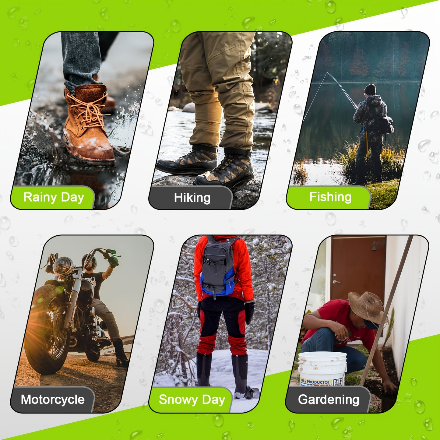 DREAM APPAREL Waterproof Rain Boot Covers With Side Zipper