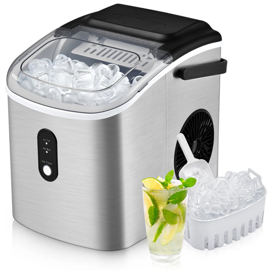 SIMZLIFE Portable Ice Maker 26.5 Lbs Per Day 9 Cubes