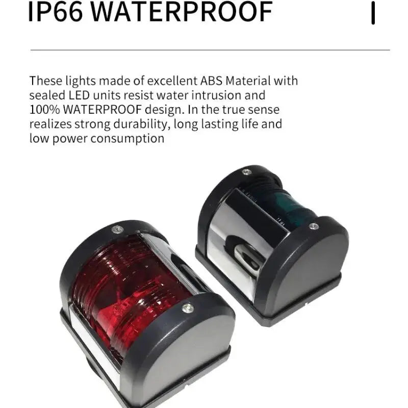 LED Marine Bi-Color Navigation Light for Safe Sailing, 12V