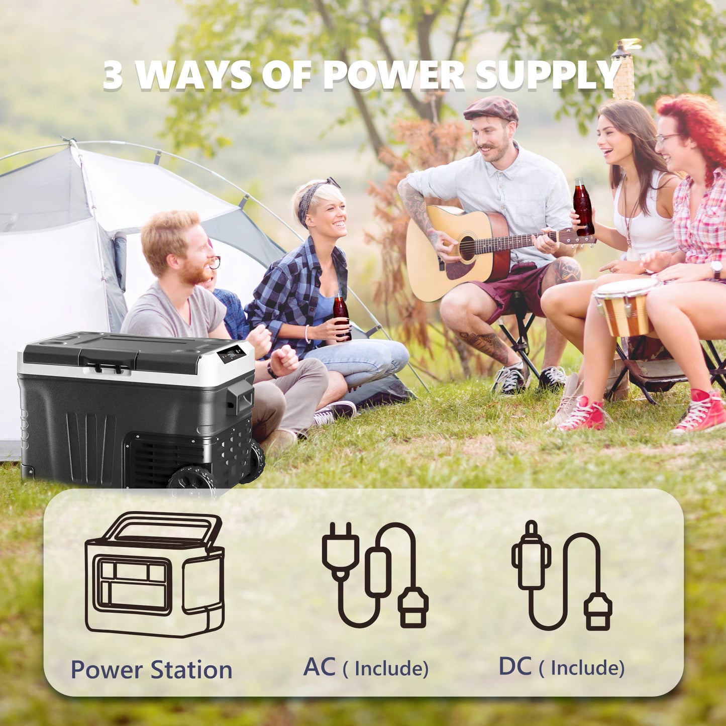 SIMZLIFE Portable Car Freezer for Travel and Camping