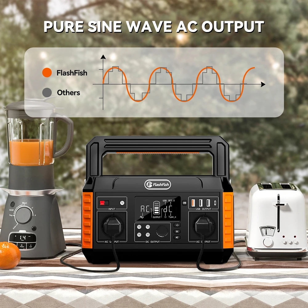 FF FlashFish 560W Portable Solar Generator 230V 520Wh