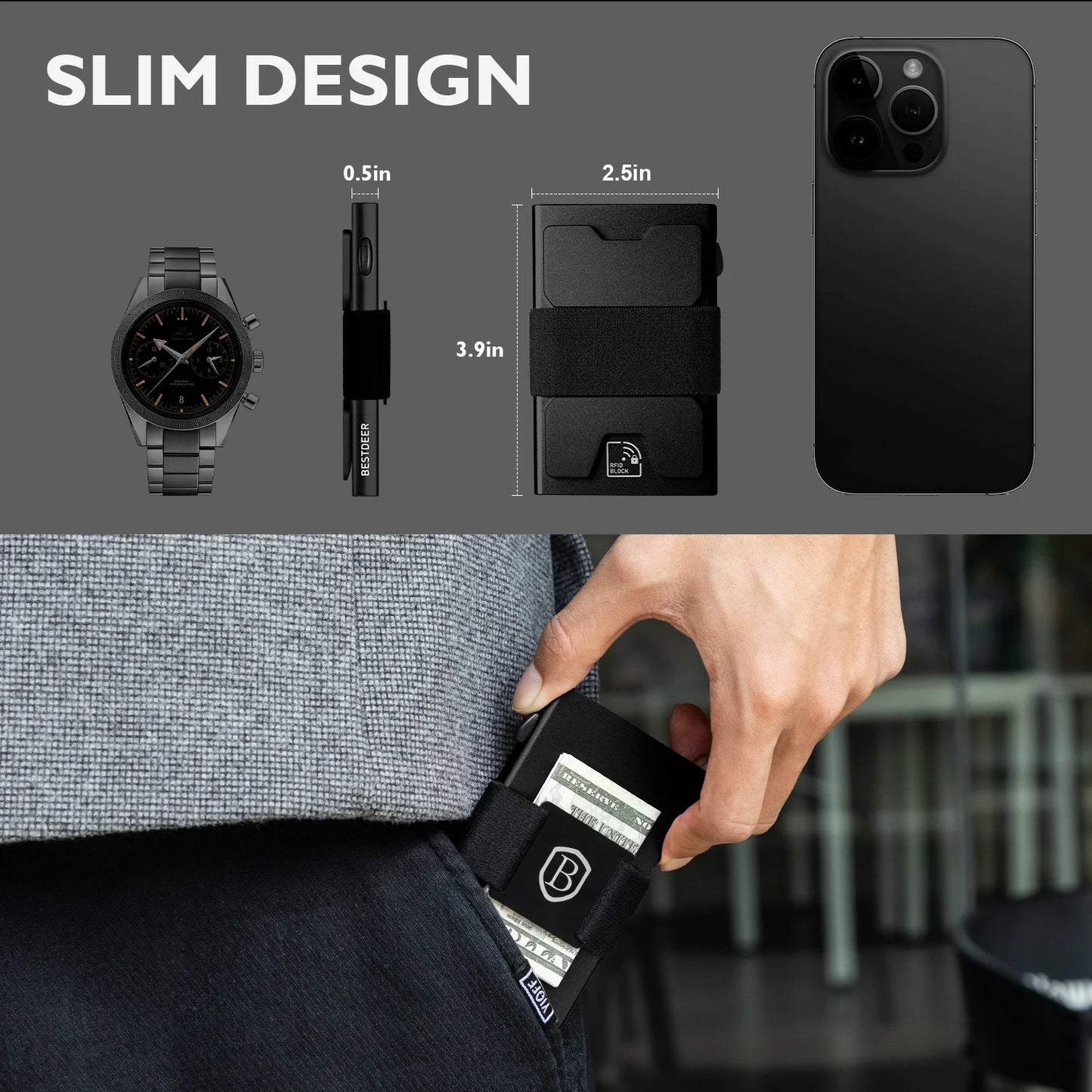 Slim Pop Wallet RFID-blocker Card Holder by IWANTIT