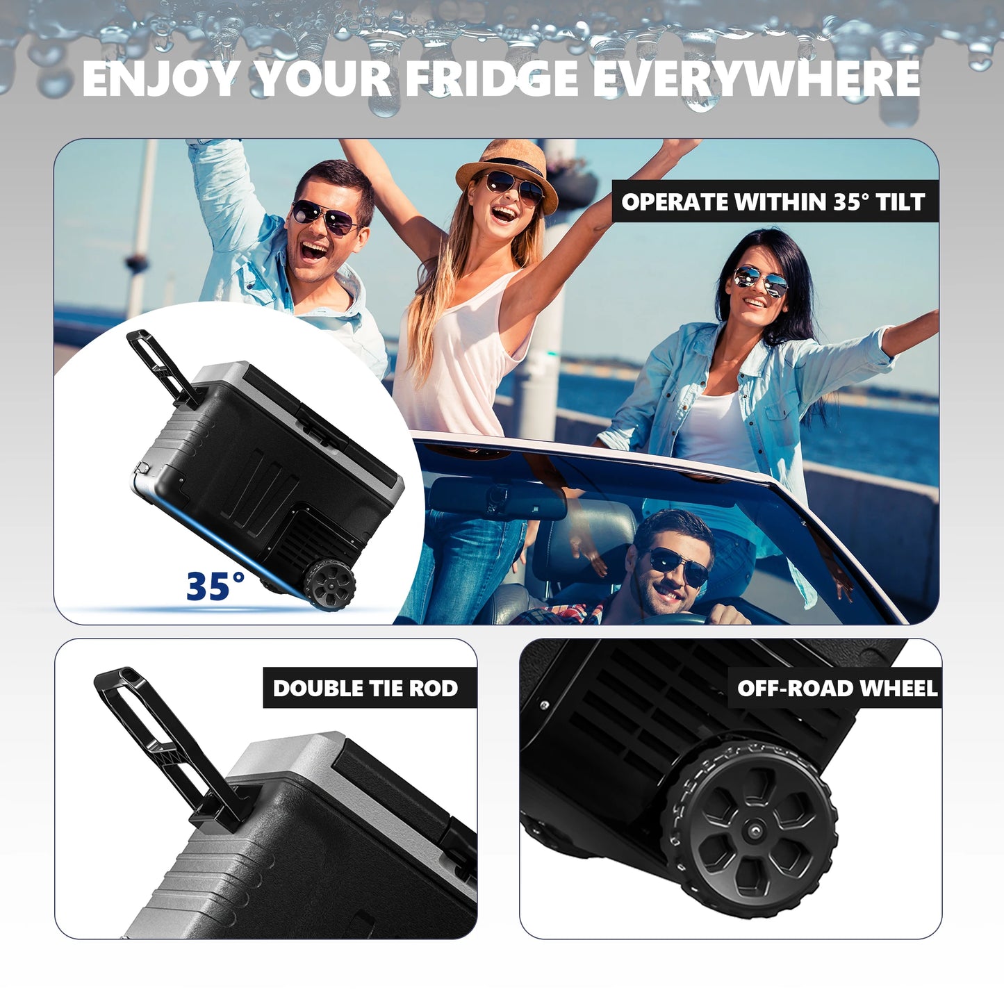 SIMZLIFE Portable Car Freezer for Travel and Camping