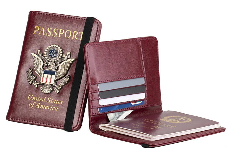 Passport Holder With Card Slots RFID blocking