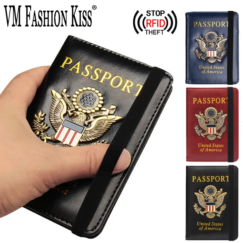 Passport Holder With Card Slots RFID blocking