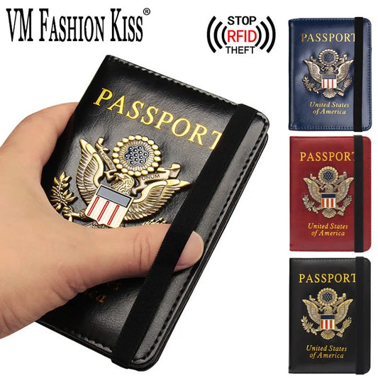 Passport Holder With Card Slots RFID blocking