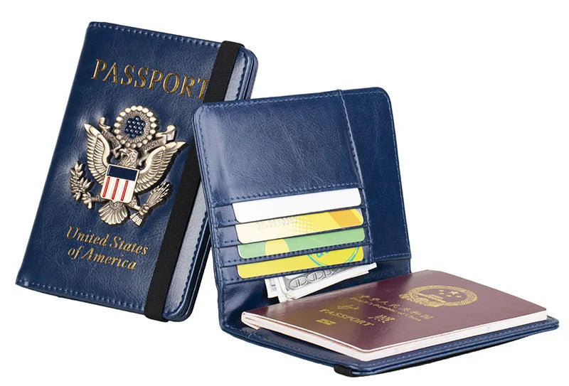 Passport Holder With Card Slots RFID blocking