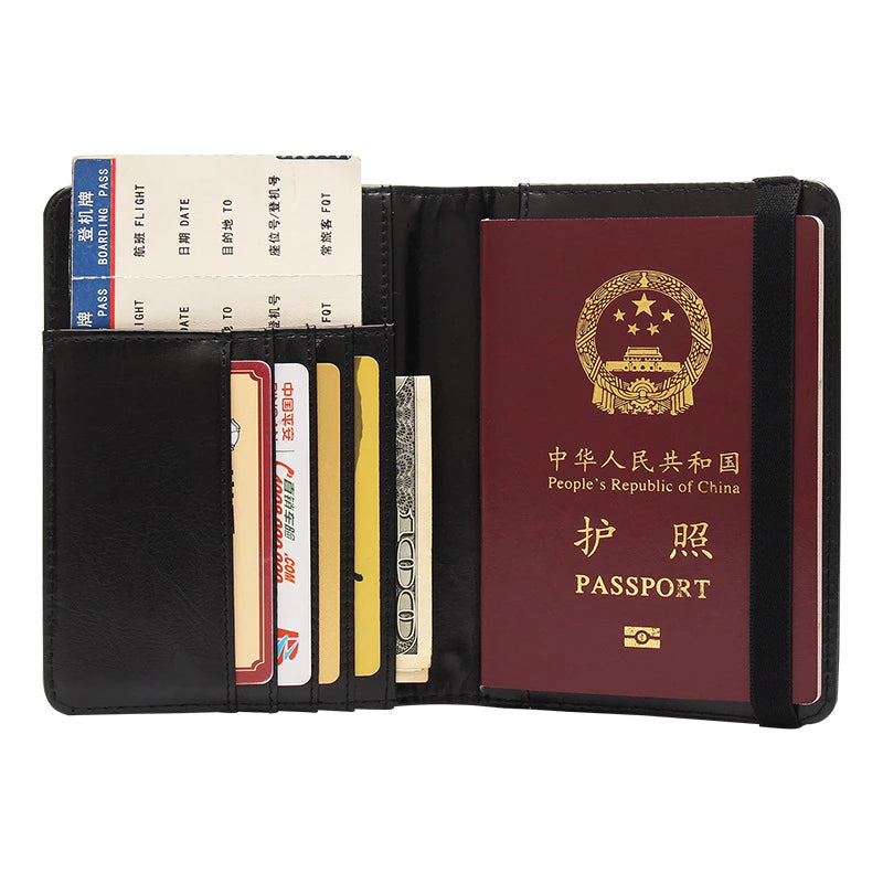 Passport Holder With Card Slots RFID blocking