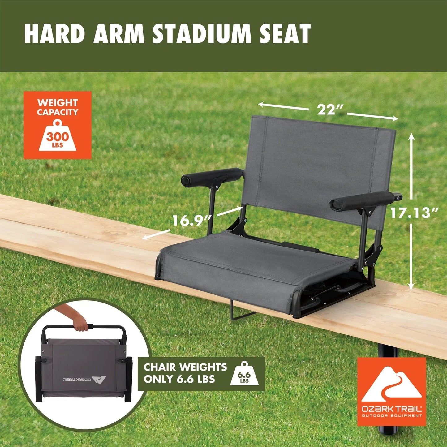Hign-concerned Stadium Chair With Hard Arms And Cushions