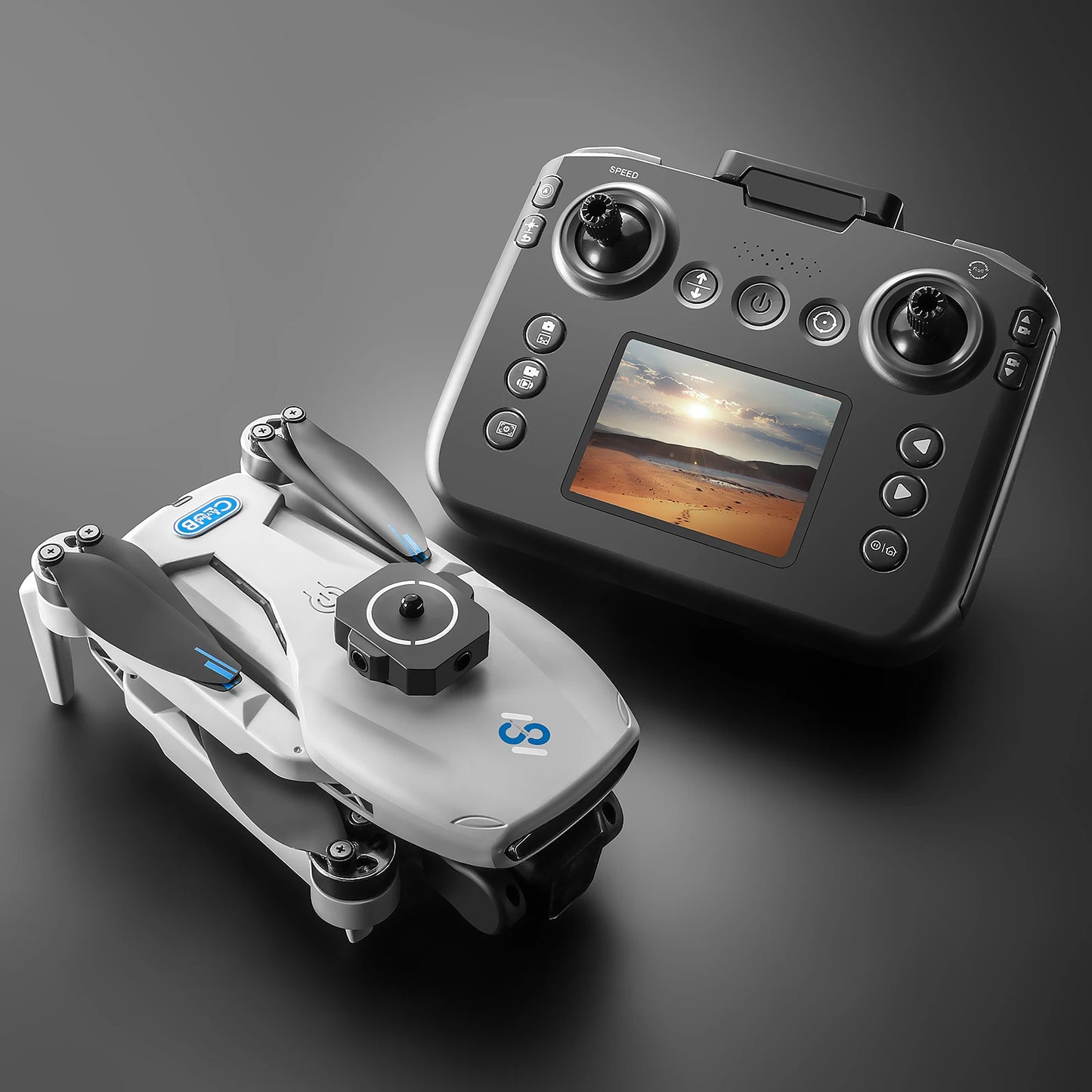 Dual Camera Brushless Drone with Obstacle Avoidance and Remote Control