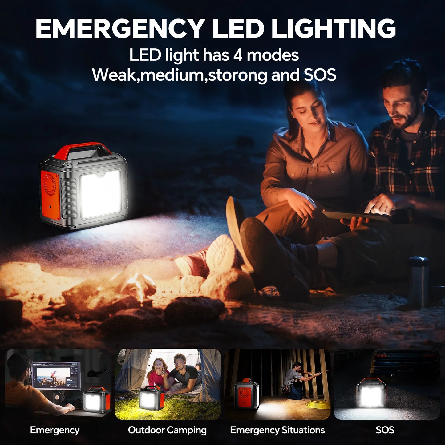 Portable Power Station for Camping and Emergency Backup Use