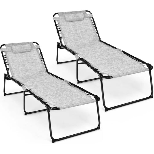 Portable Folding Lounge Chair Set for Outdoor Relaxation