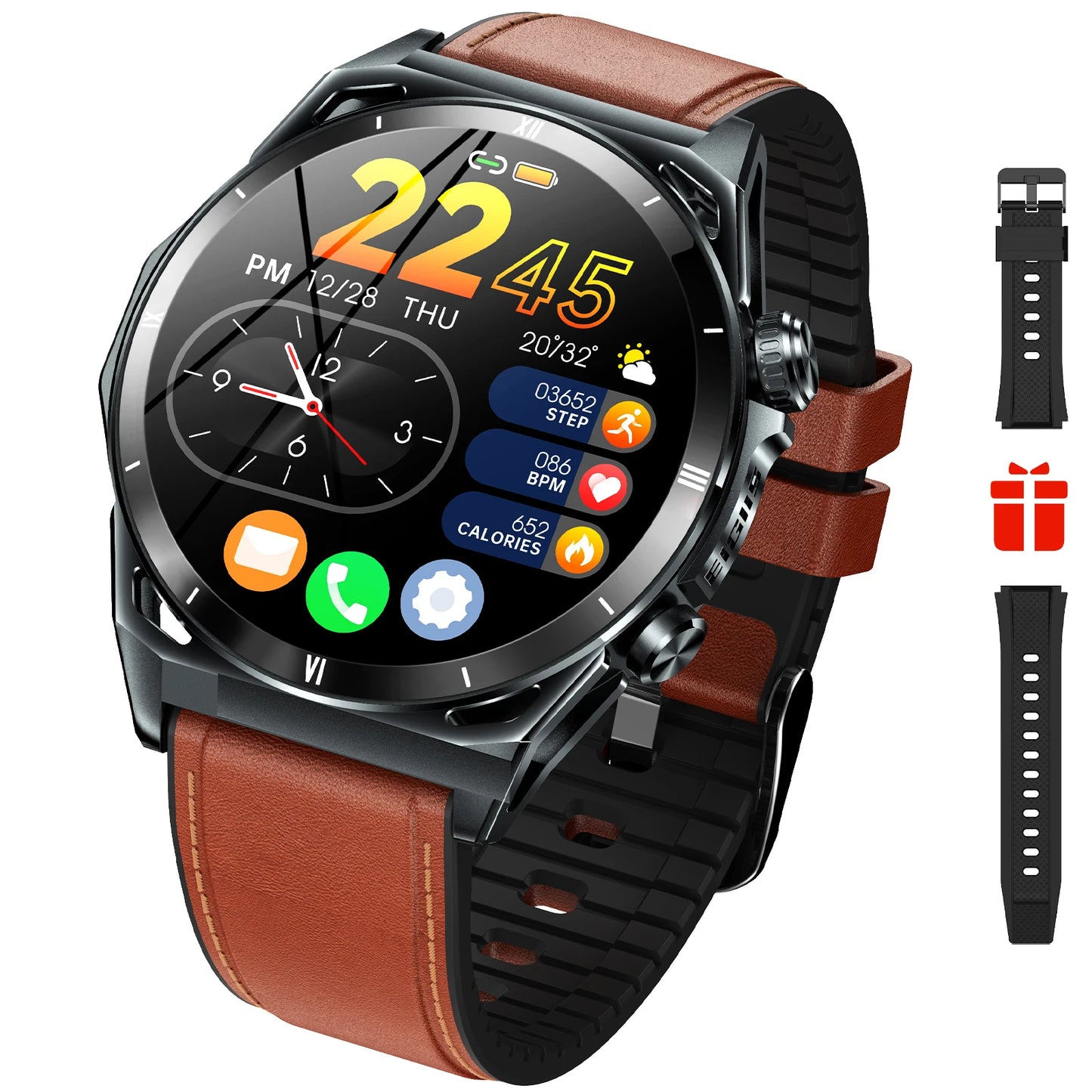 EIGIIS Smart Watch KE6 with AMOLED Display and Health Monitor