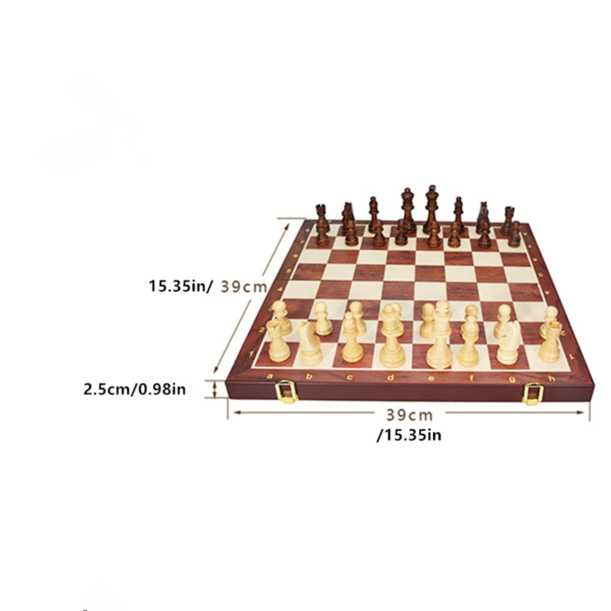 Chess Solid Wood Pieces High-Grade Set Folding Board 39cm