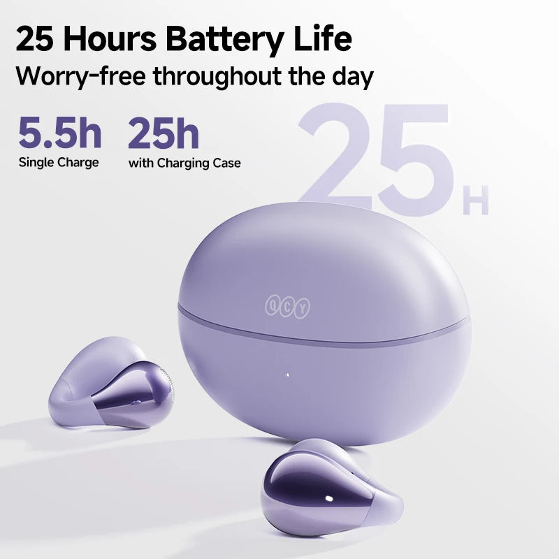 Earphones Crossky C30 Ear Clip Bluetooth 5.4 TWS Headphones by QCY
