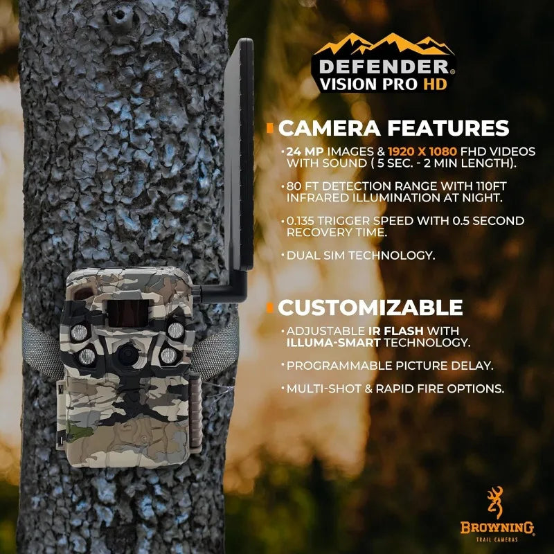 Browning Defender Vision Pro HD 24MP Dual SIM Trail Camera