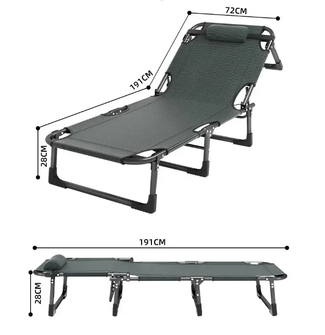 Bymaocar Portable Folding Camping Cot With 4 Positions