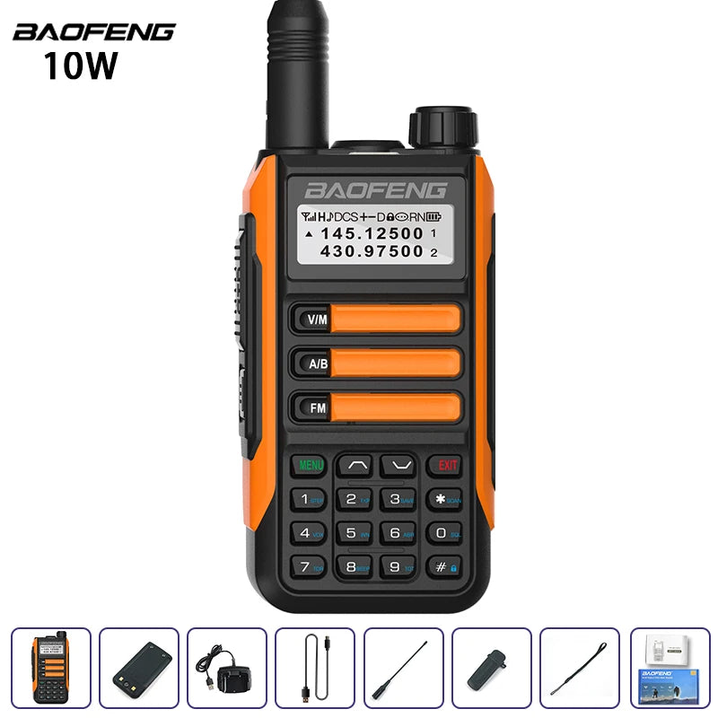 Baofeng UV-16 IP68 Waterproof Walkie Talkie Dual Band High Power Radio Long Range VHF UHF Two Way Radio with Scanner