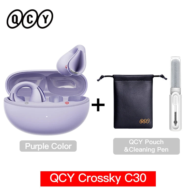 Earphones Crossky C30 Ear Clip Bluetooth 5.4 TWS Headphones by QCY