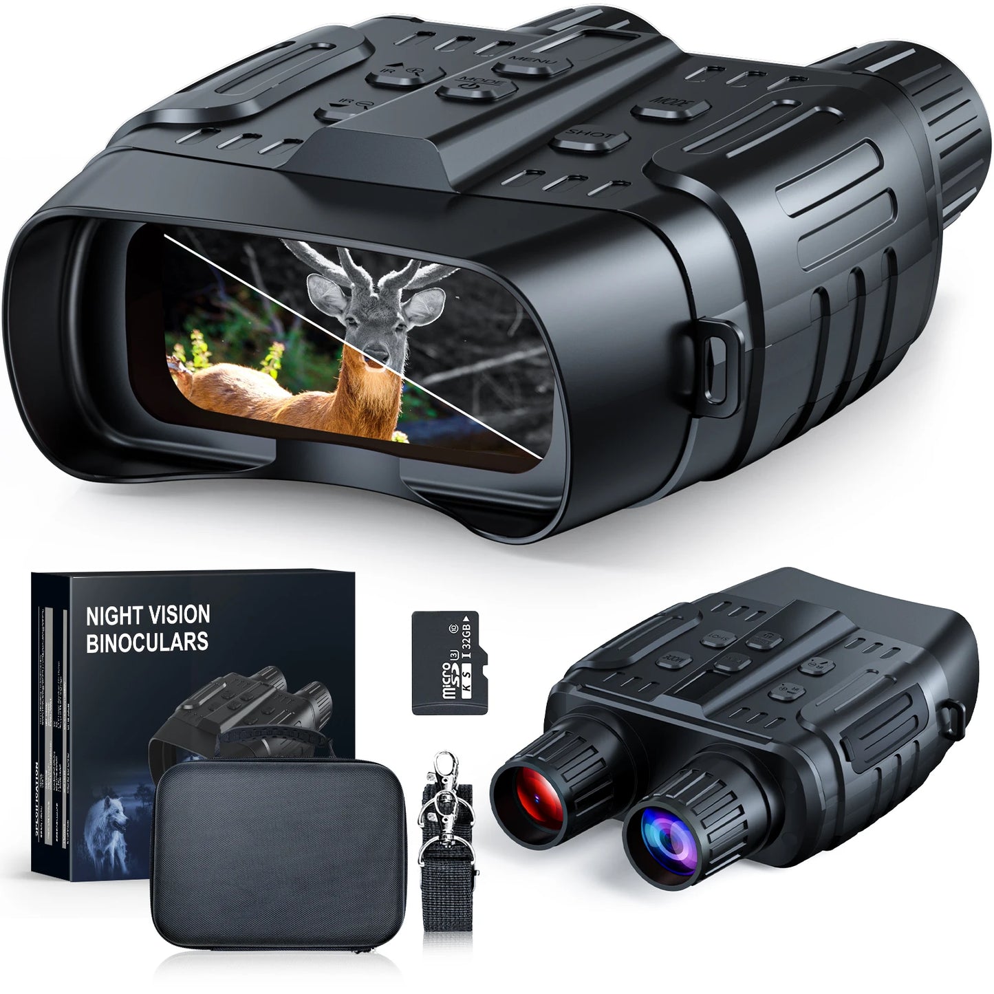 Night Vision Binoculars 4X Digital Zoom 300 Meters Goggles