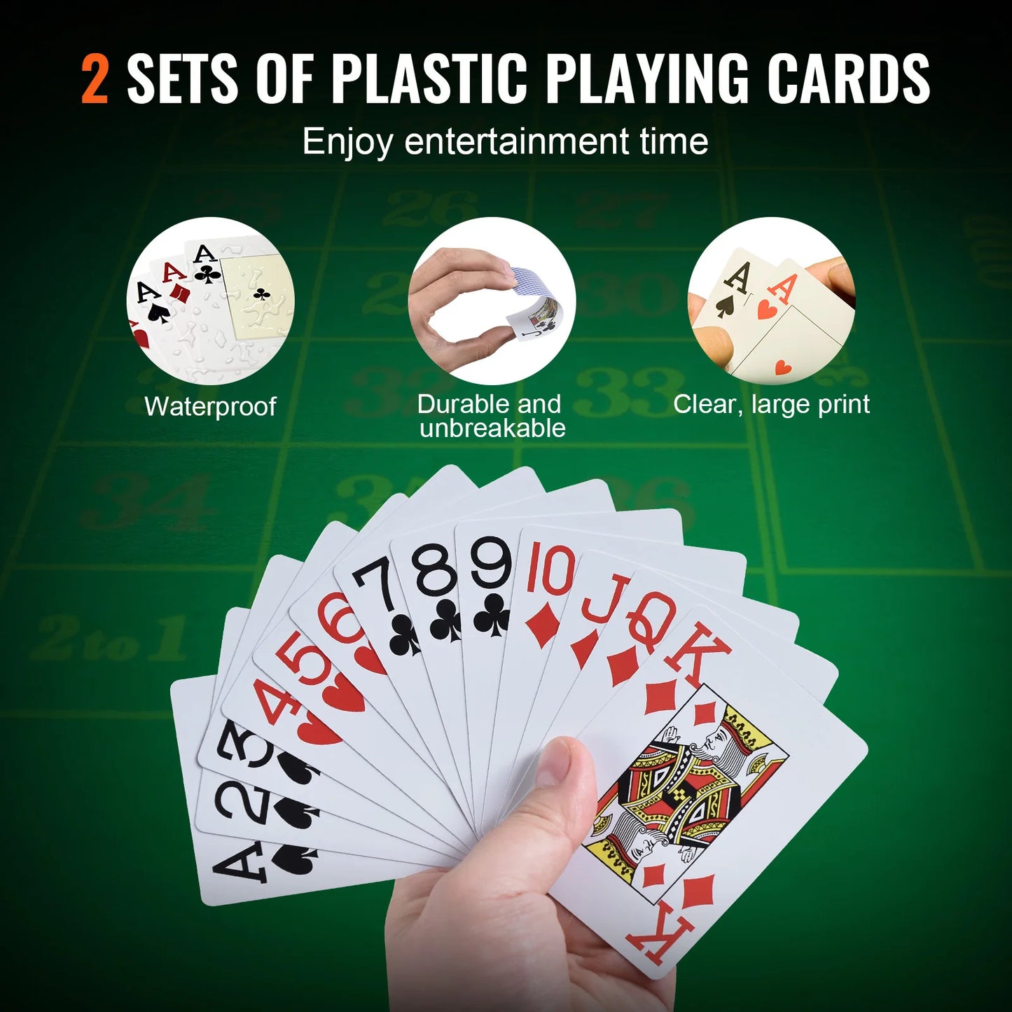 SucceBuy Poker Chip Set With Clay Chips Cards And Dice