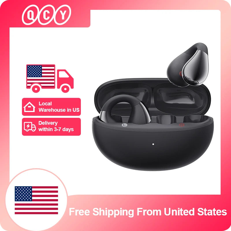 Earphones Crossky C30 Ear Clip Bluetooth 5.4 TWS Headphones by QCY