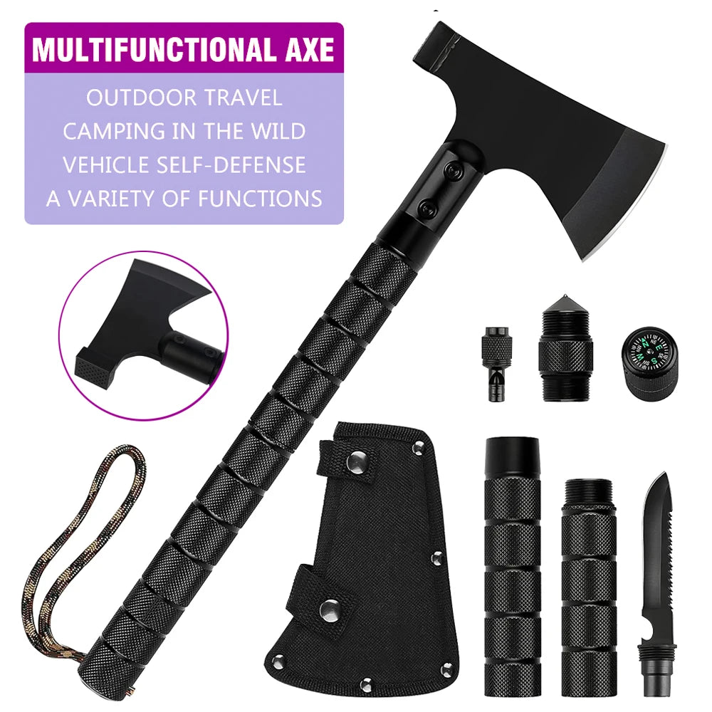 Multi-Function Survival Axe Portable Foldable Tactical Tomahawk