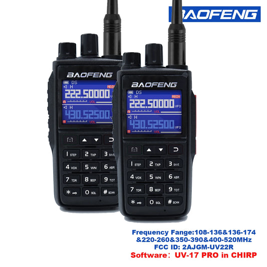 Baofeng UV-22 Long-Distance Two-Way Radio with USB Type-C