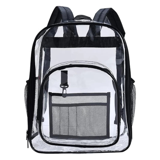 Transparent PVC Backpack Clear School Bag Unisex Large