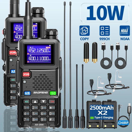 Baofeng AR5RM Multi Band Walkie Talkie 10W NOAA Radio Ham