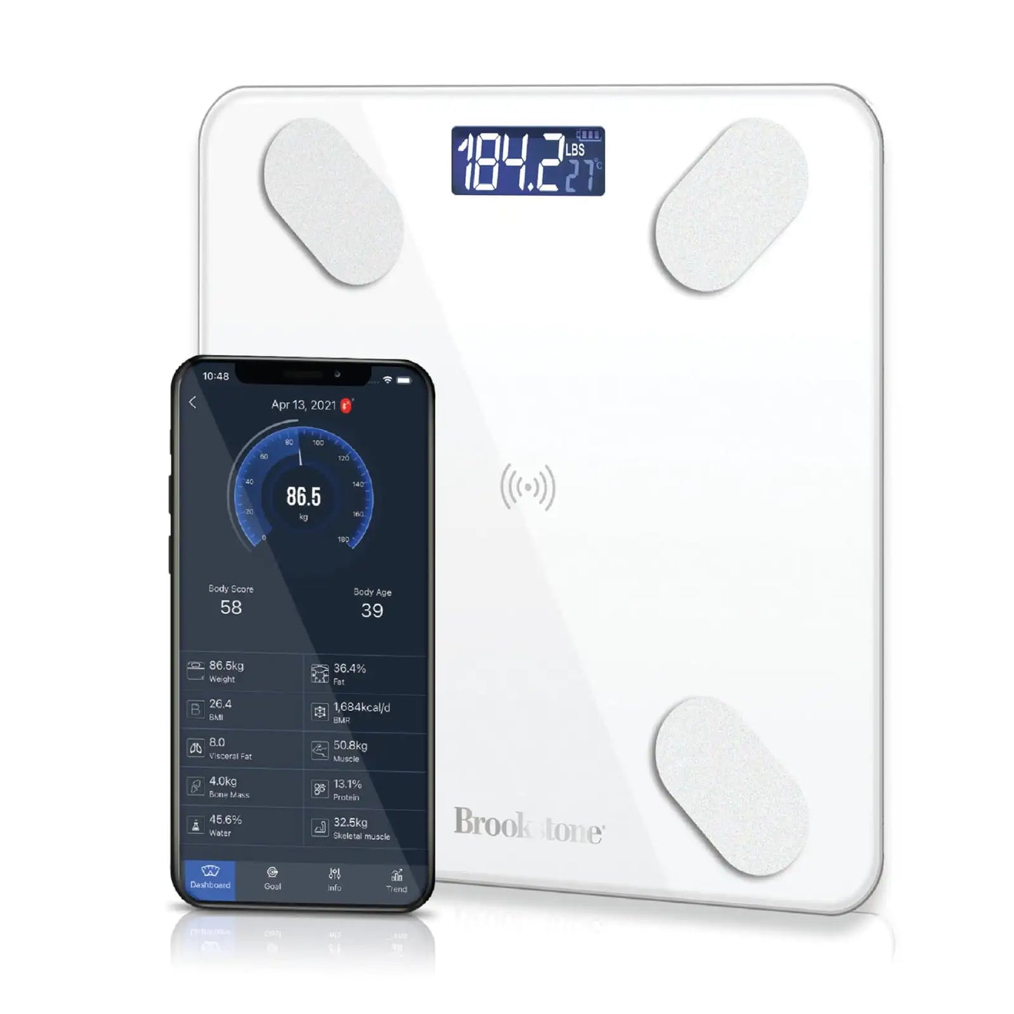 Health App Enabled Smart Weight Scale with Large Display
