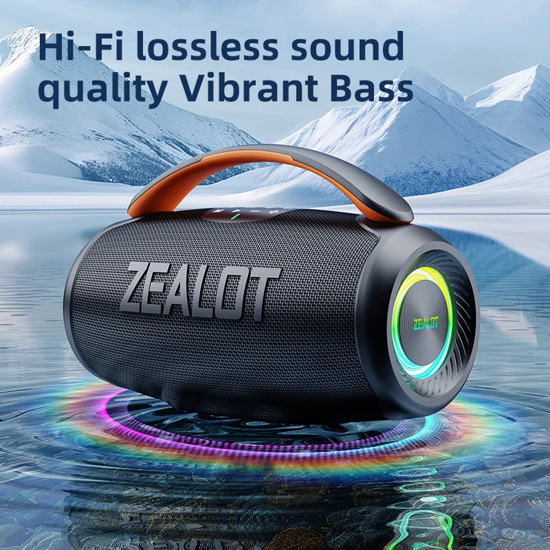 ZEALOT P11 50W Portable Bluetooth Speaker With IPX6 Waterproof Controllable Lighting TWS AUX Outdoor