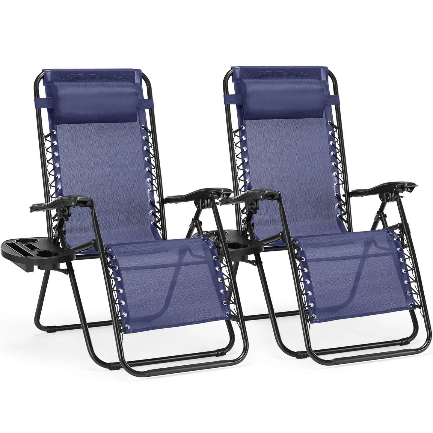 JHK Zero Gravity 2 Pack Portable Recliner Lounge Chairs