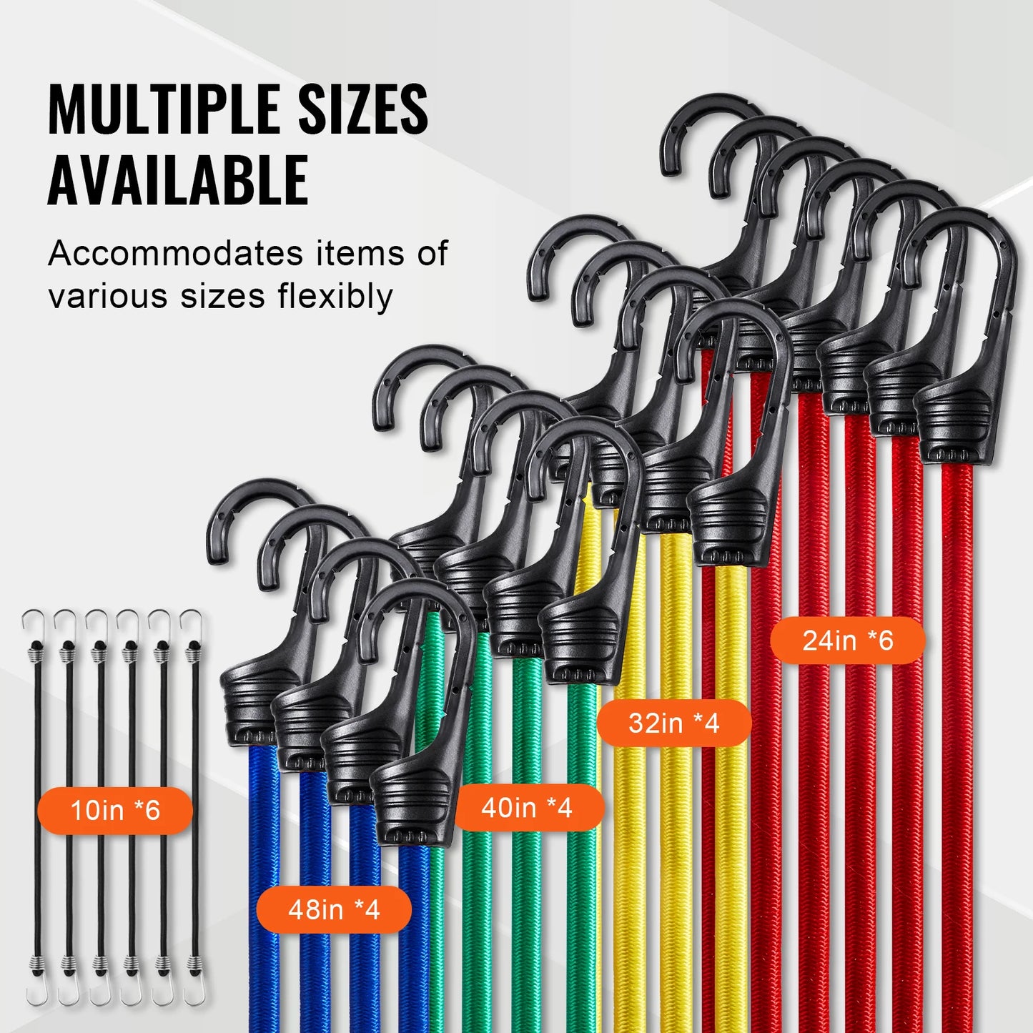 SucceBuy Bungee Cords 32 Pcs Heavy Straps for Camping