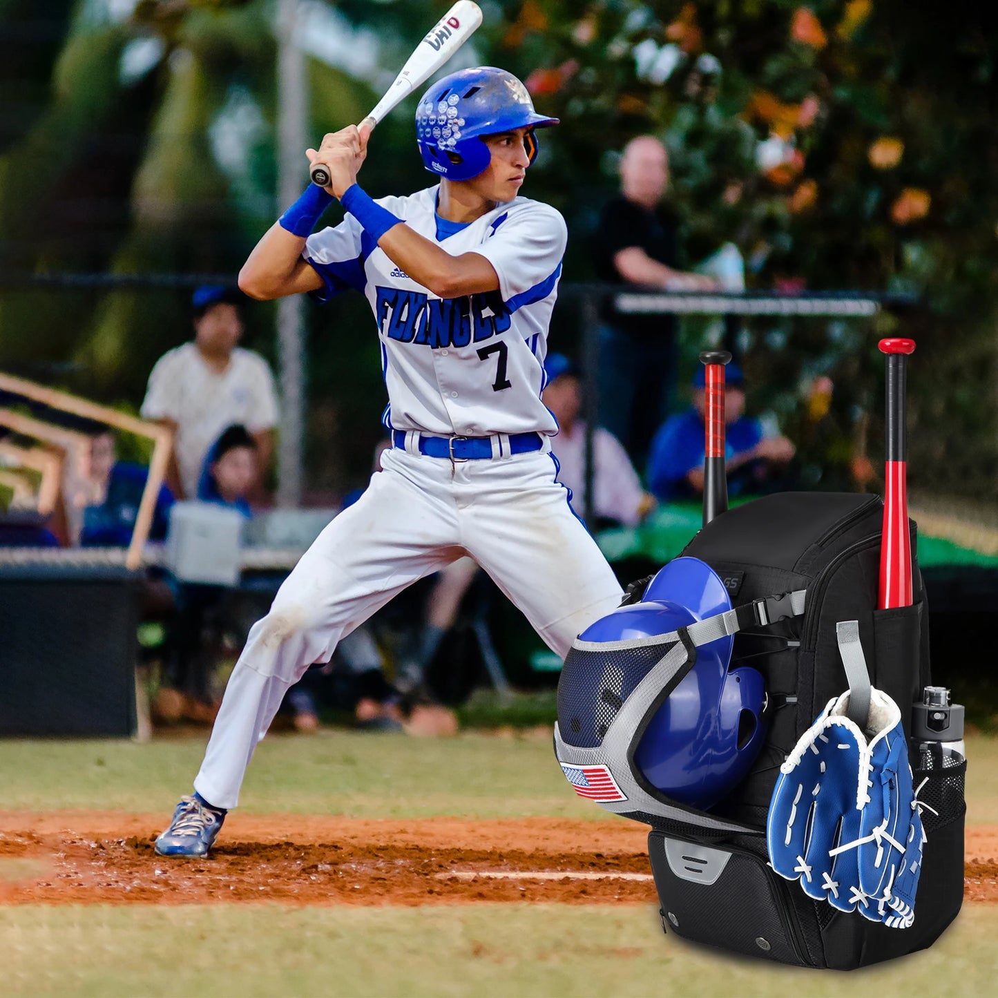 Baseball Backpack with Shoe Compartment for Youth Athletes