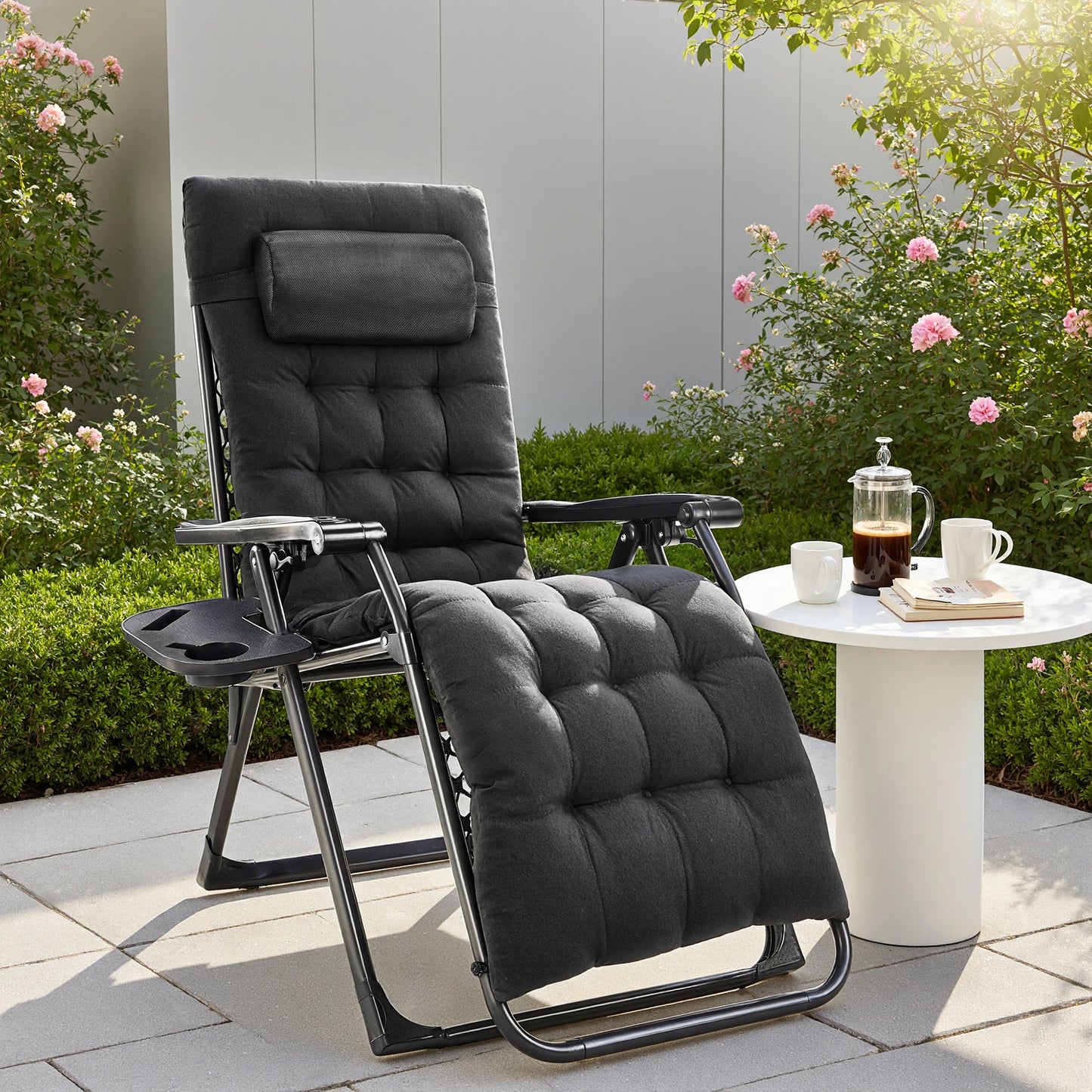 JHK Zero Gravity 2 Pack Portable Recliner Lounge Chairs