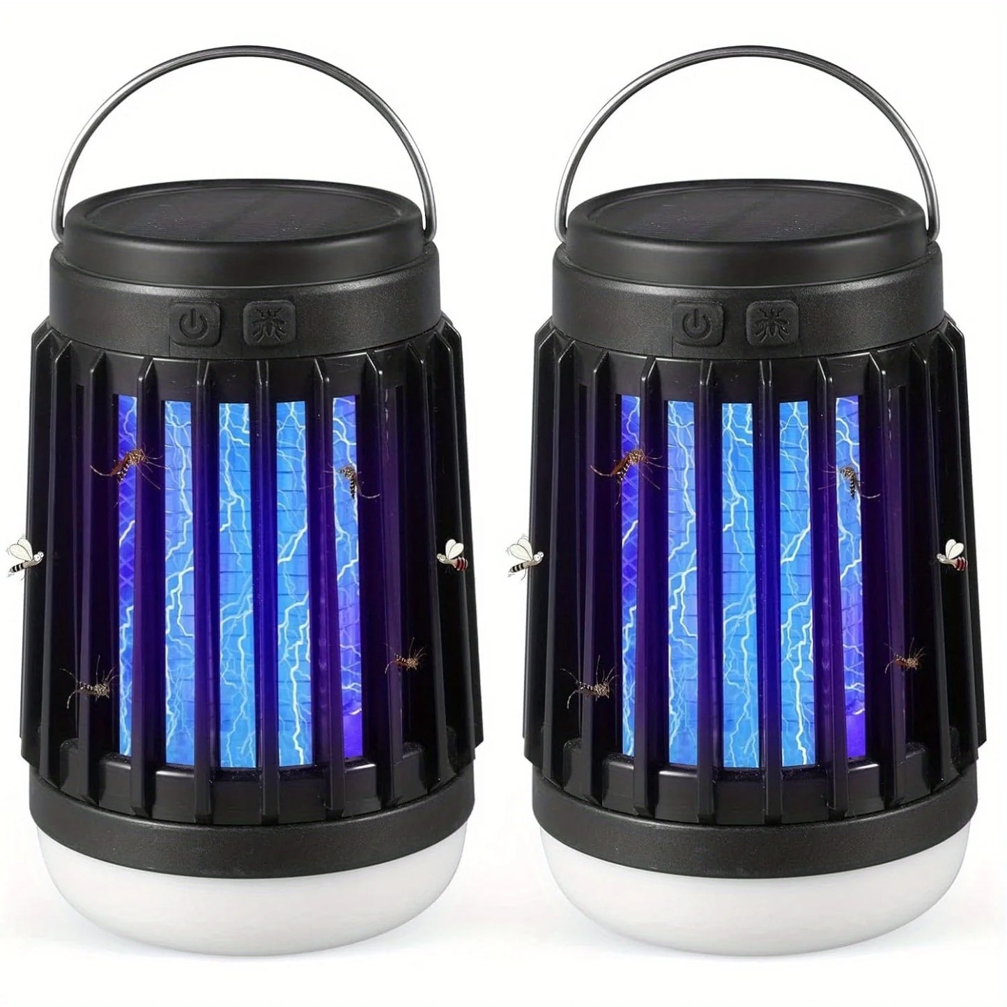 Cordless Solar Bug Zappers for Home and Camping Use, pkg of 2