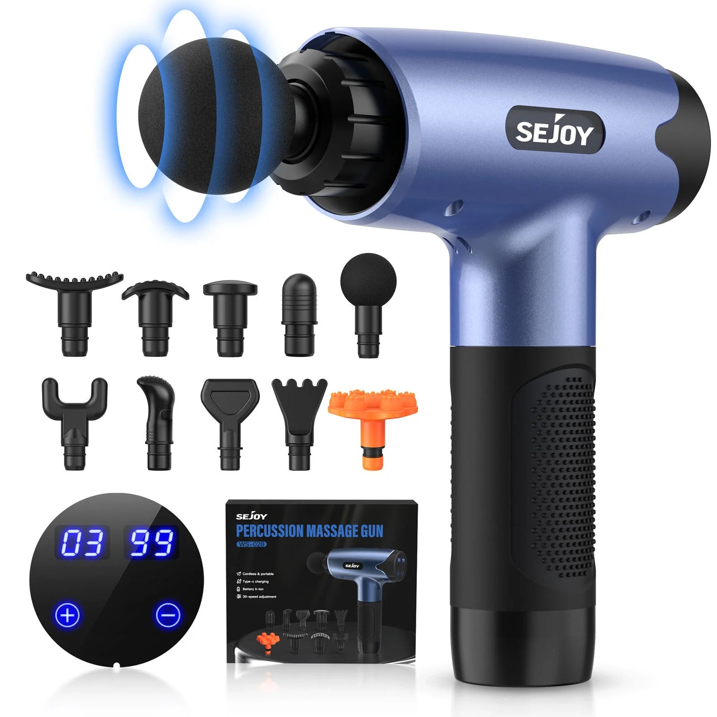 Sejoy 30 Speeds Massage Gun Percussion Massager Deep Tissue
