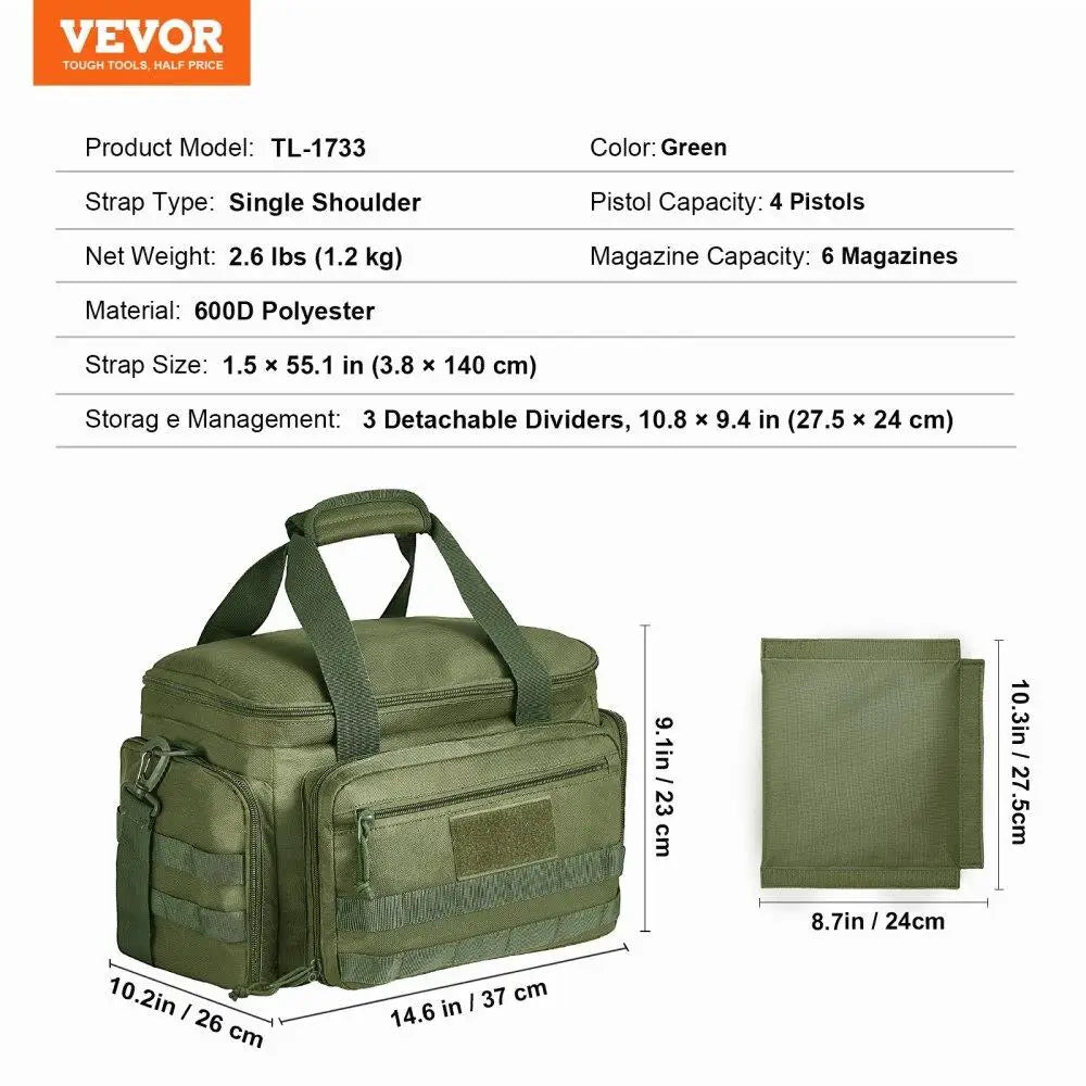 Hign-Concerned Pistol Tactical Range Bag Shoulder Strap